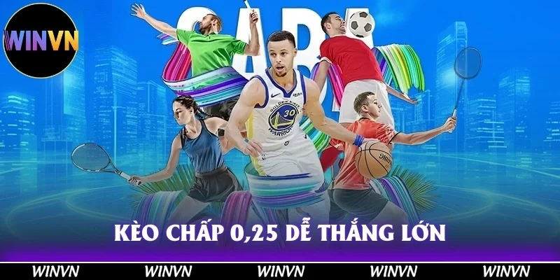 Kèo chấp 0,25 (1/4 trái, 0-0,5) với những lần cược hấp dẫn, thắng lớn